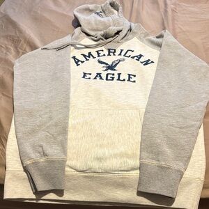 American Eagle Retro Hoodie with Eagle on Hood and Chest Excellent Condition M